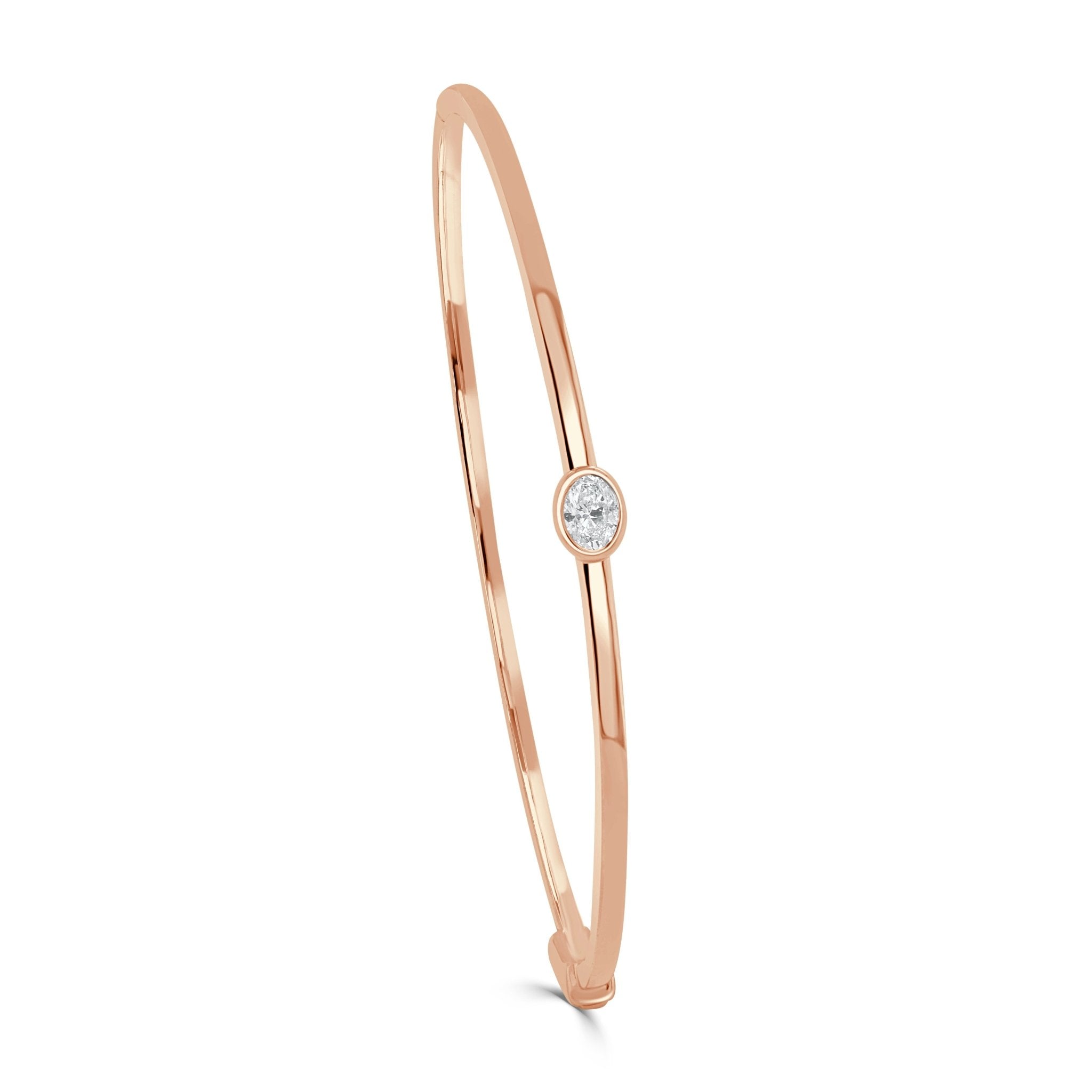 Oval Cut Diamond Bangle