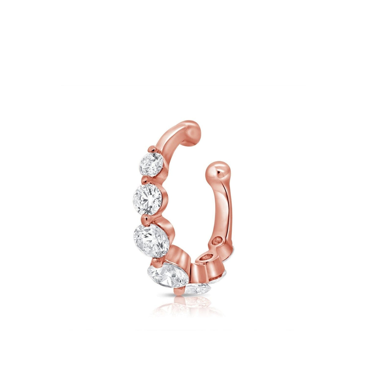 Oval Diamond Ear Cuff