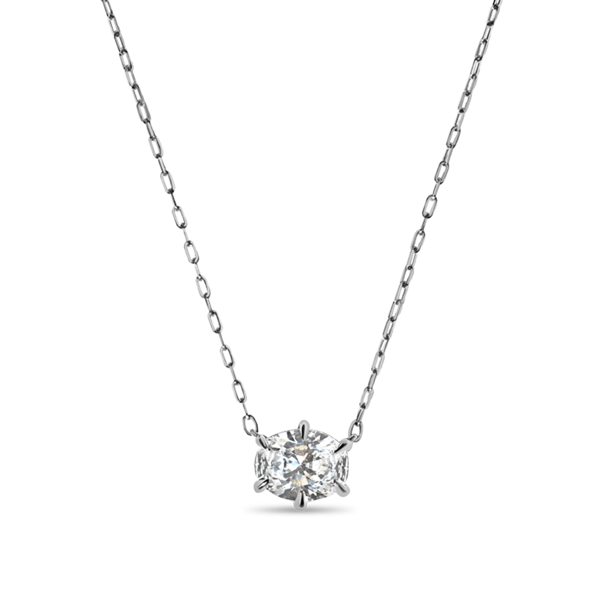 Oval Diamond Pendant