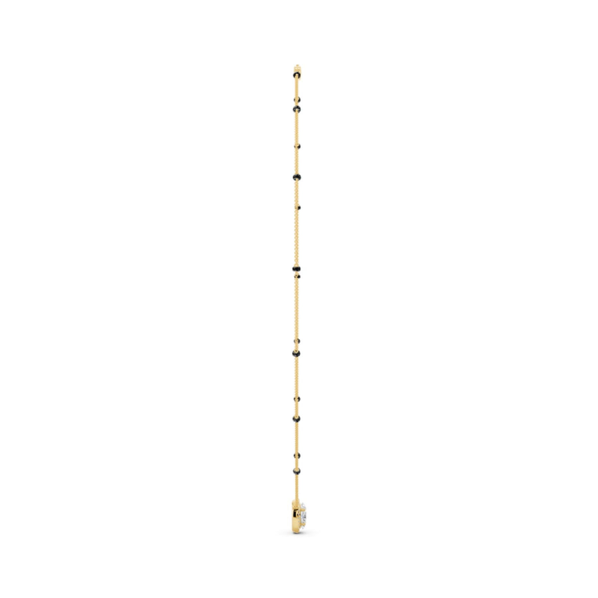 Oval Halo Diamond Mangalsutra