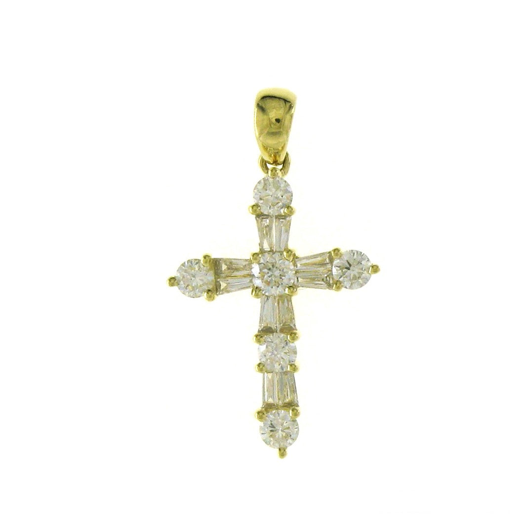 The Deco Diamond Cross Necklace