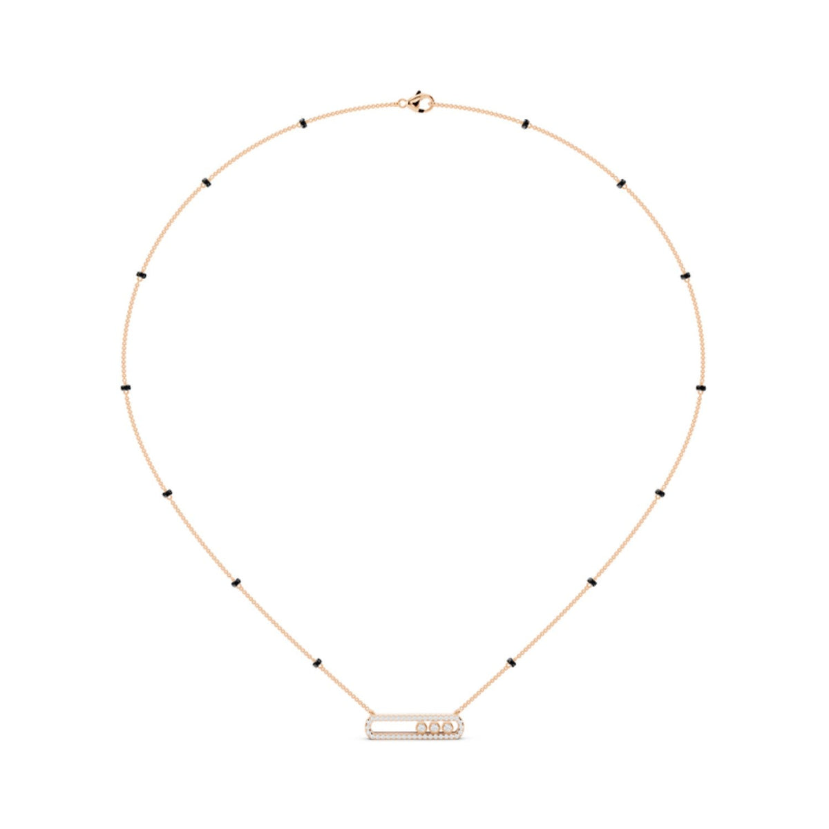 Pave Bar Diamond Mangalsutra