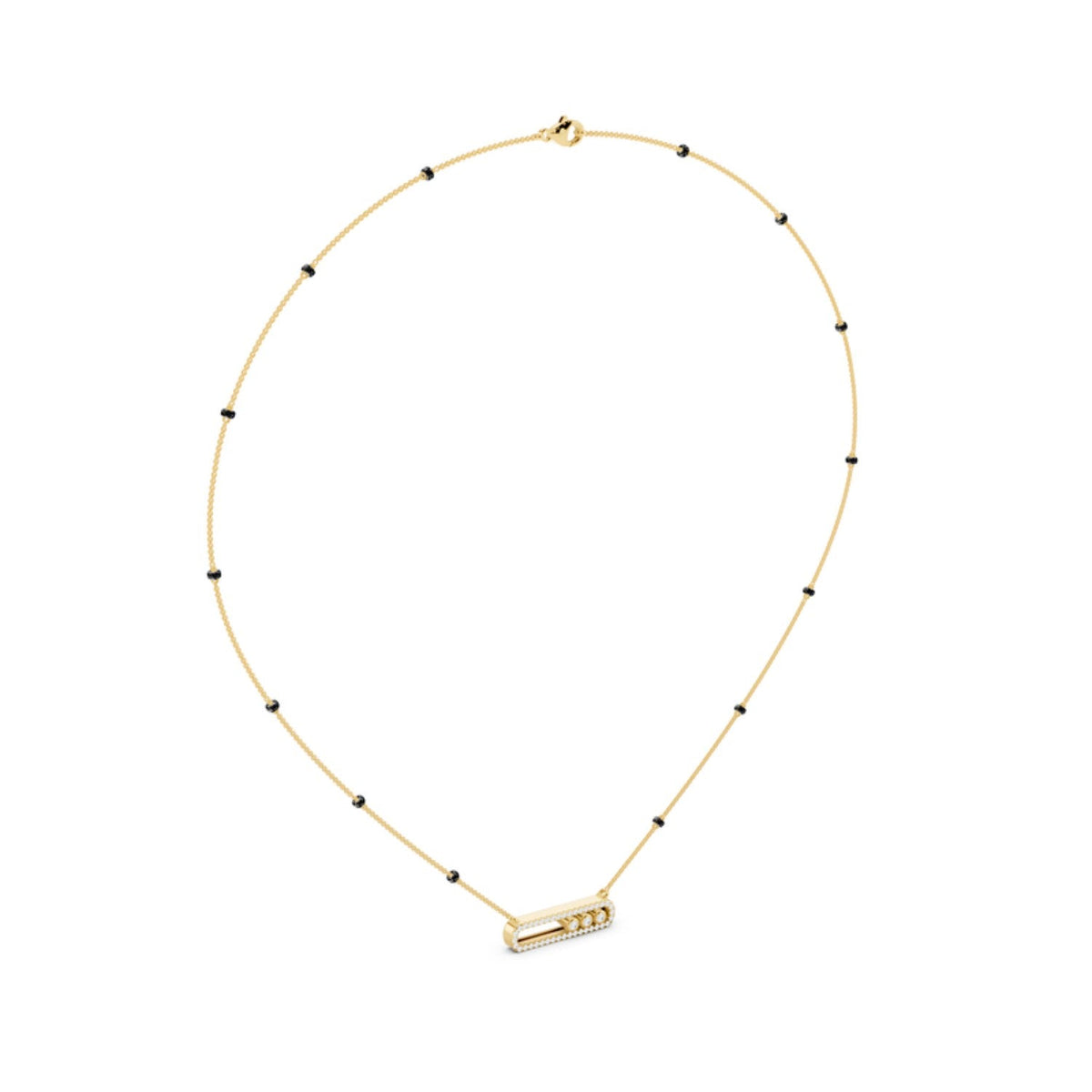 Pave Bar Diamond Mangalsutra