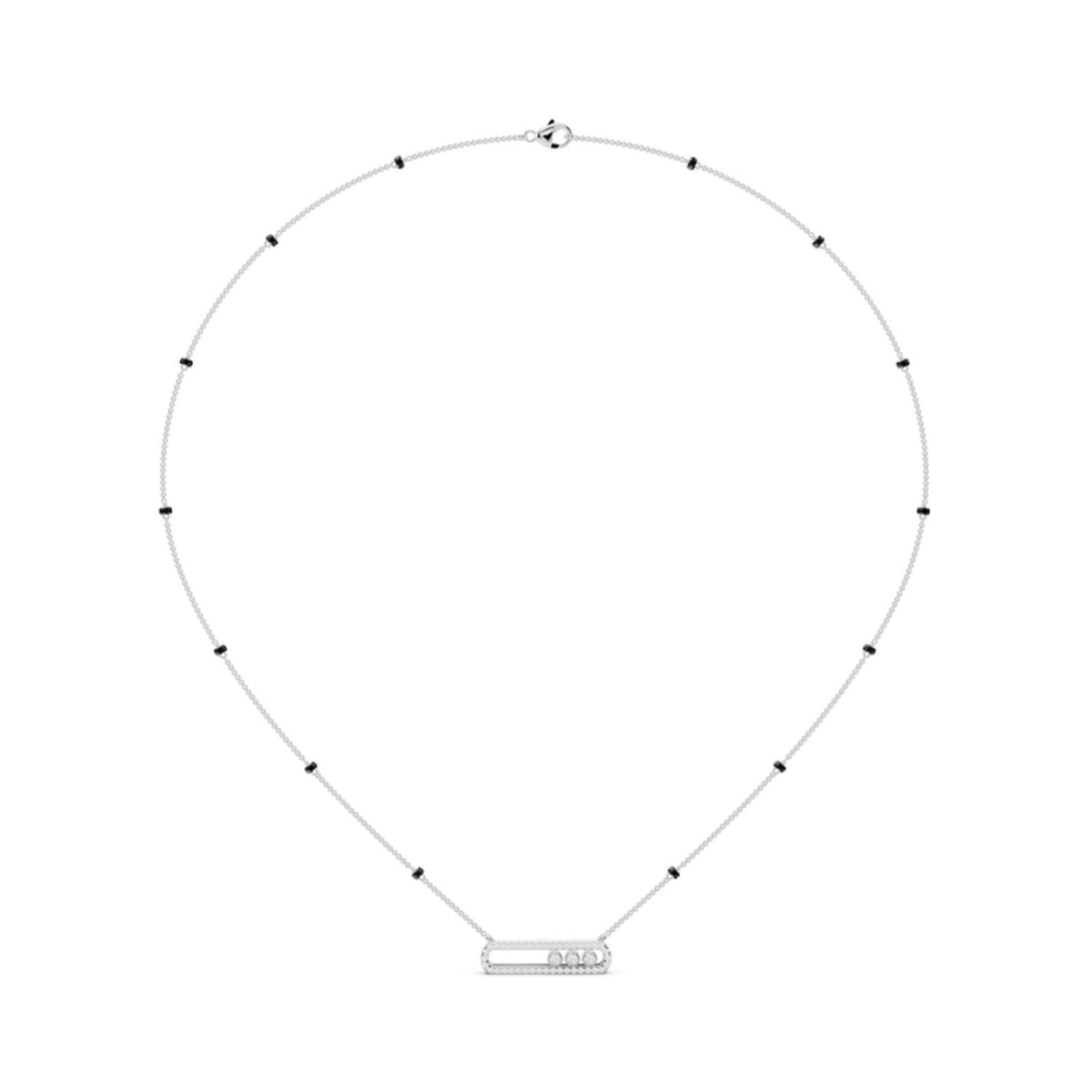 Pave Bar Diamond Mangalsutra