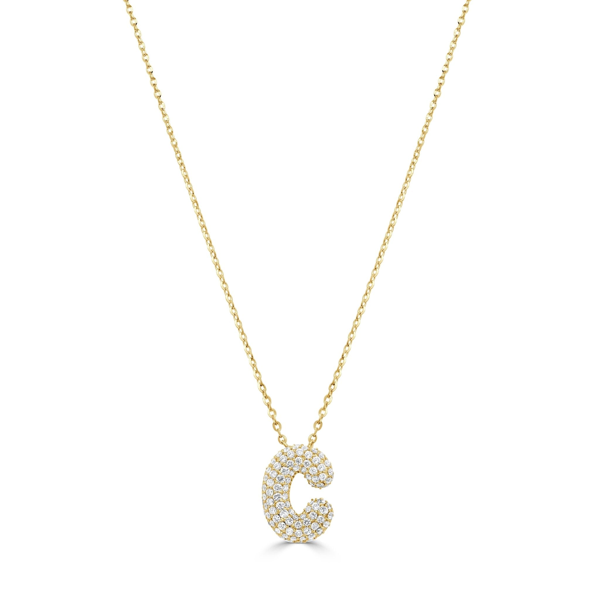 Pave Diamond Initial Necklace