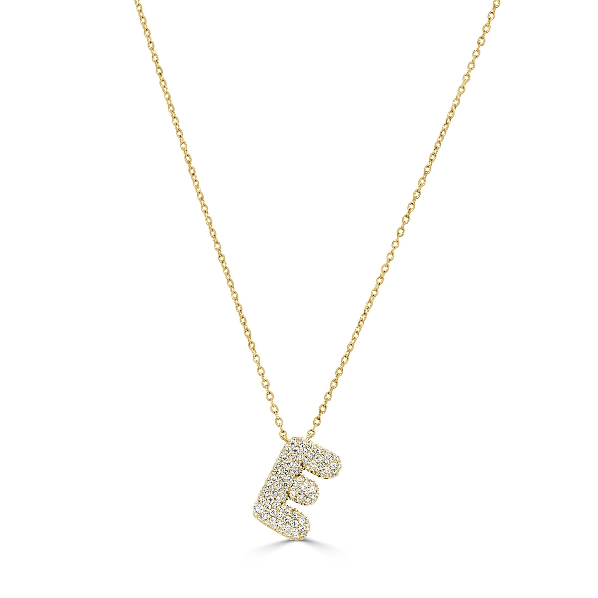 Pave Diamond Initial Necklace
