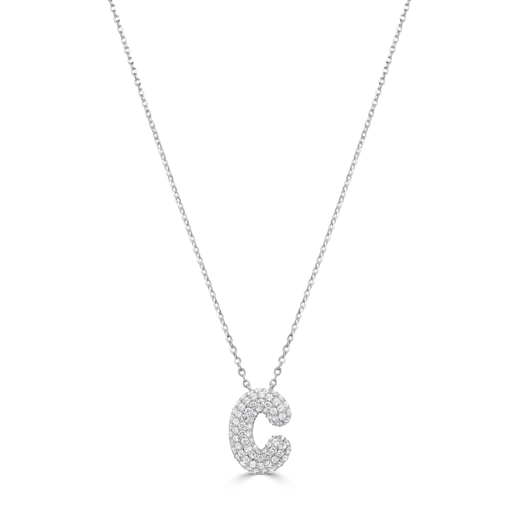 Pave Diamond Initial Necklace