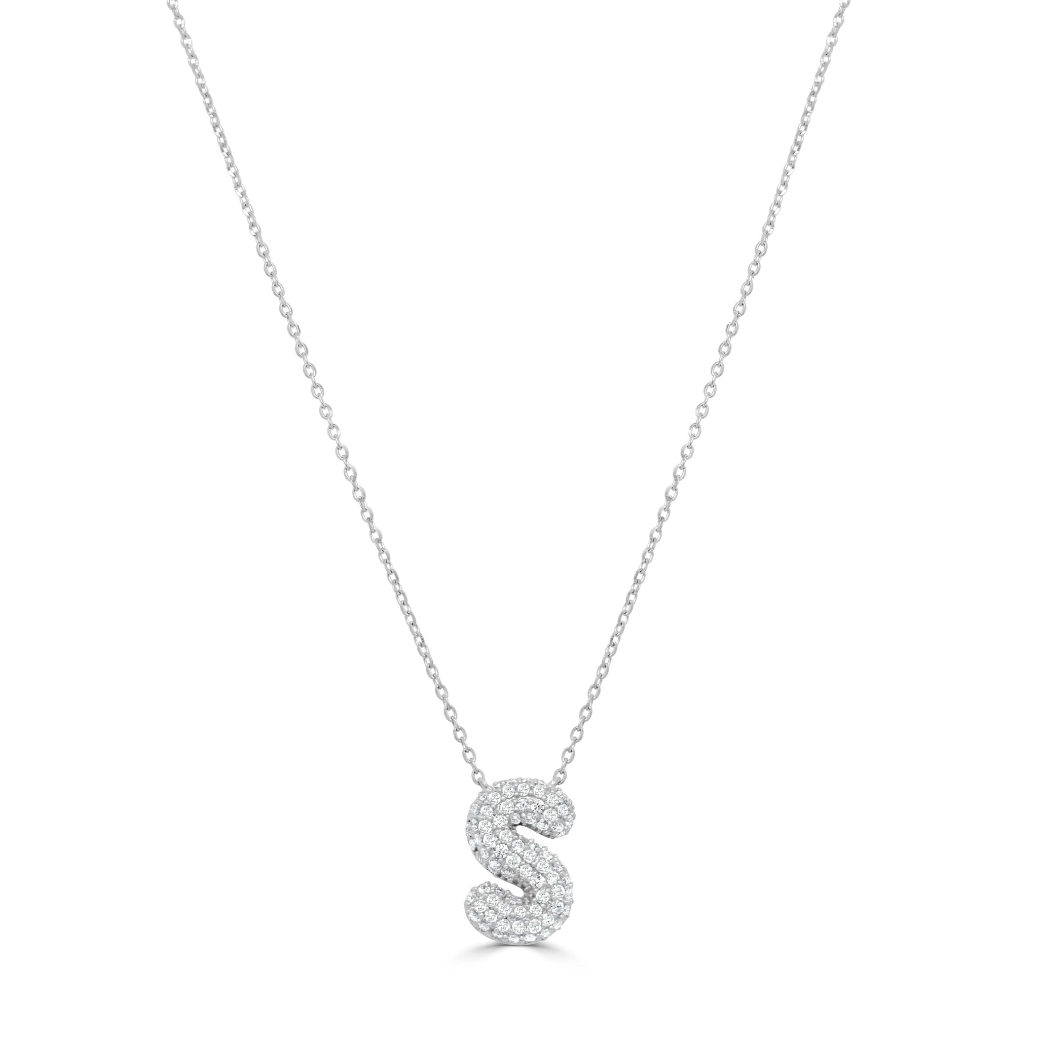 Pave Diamond Initial Necklace