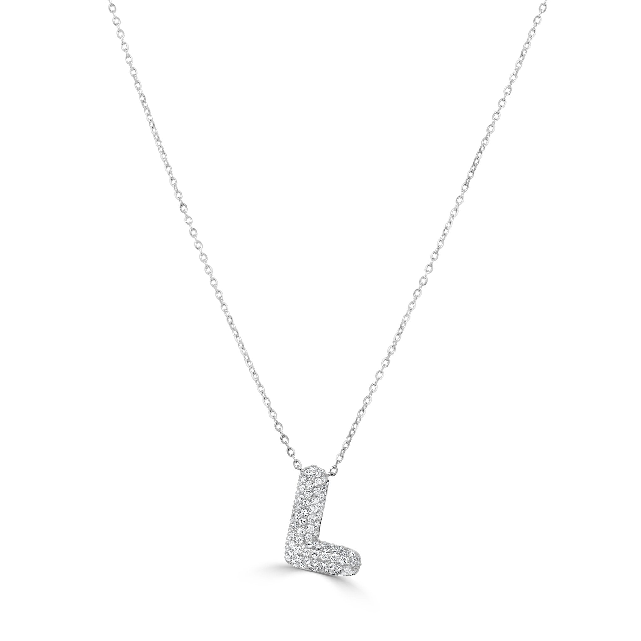 Pave Diamond Initial Necklace