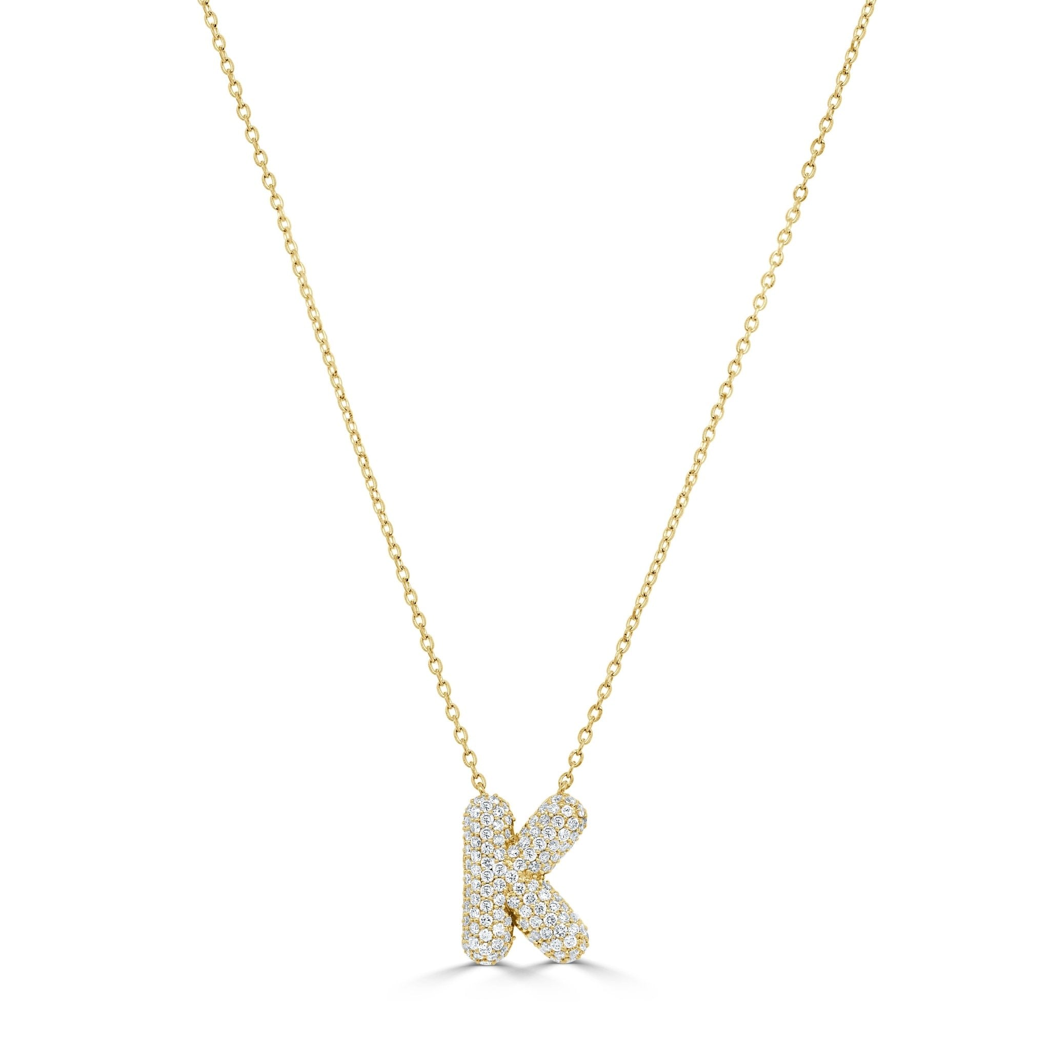 Pave Diamond Initial Necklace