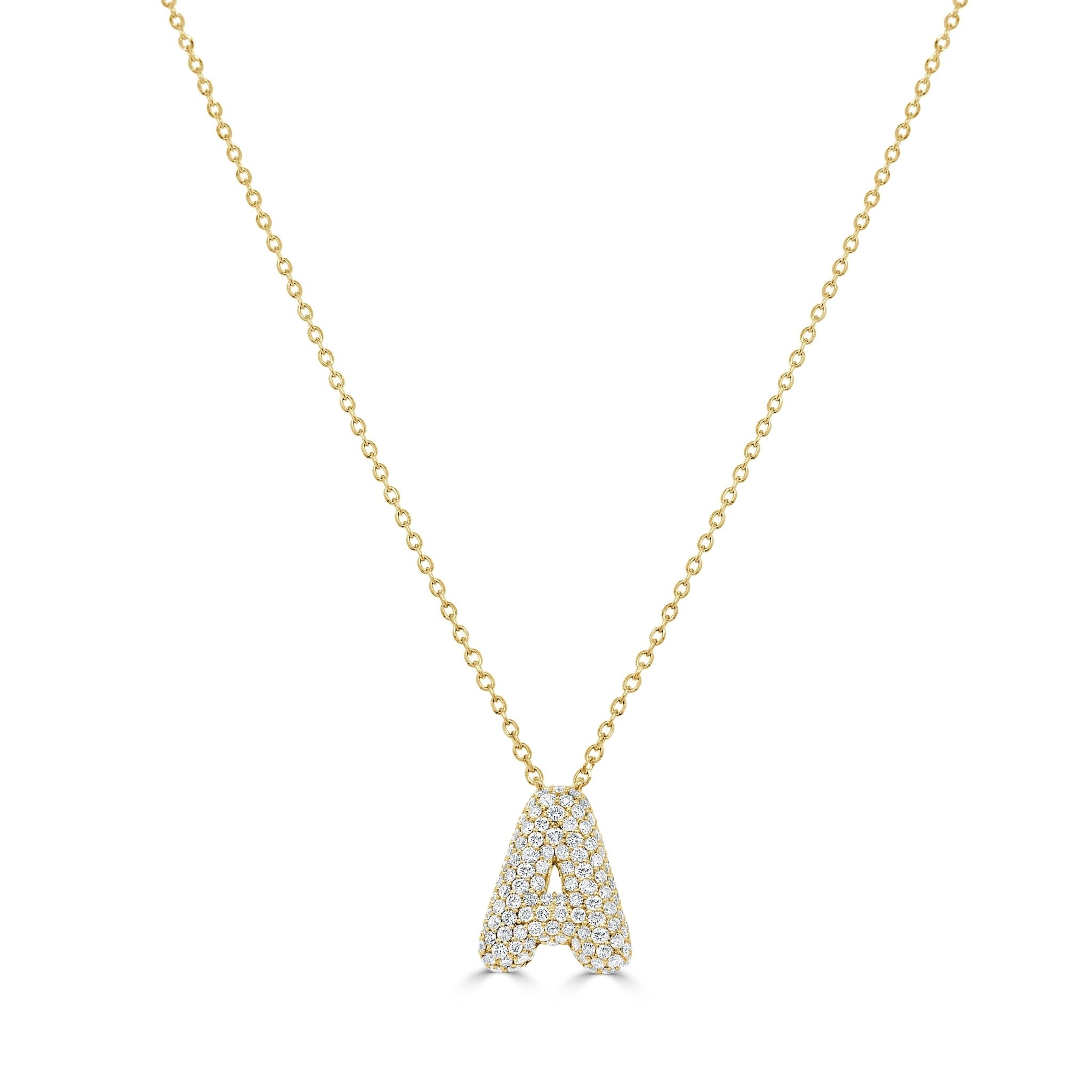 Pave Diamond Initial Necklace