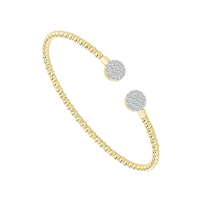 Pave Sphere Flexible Bangle