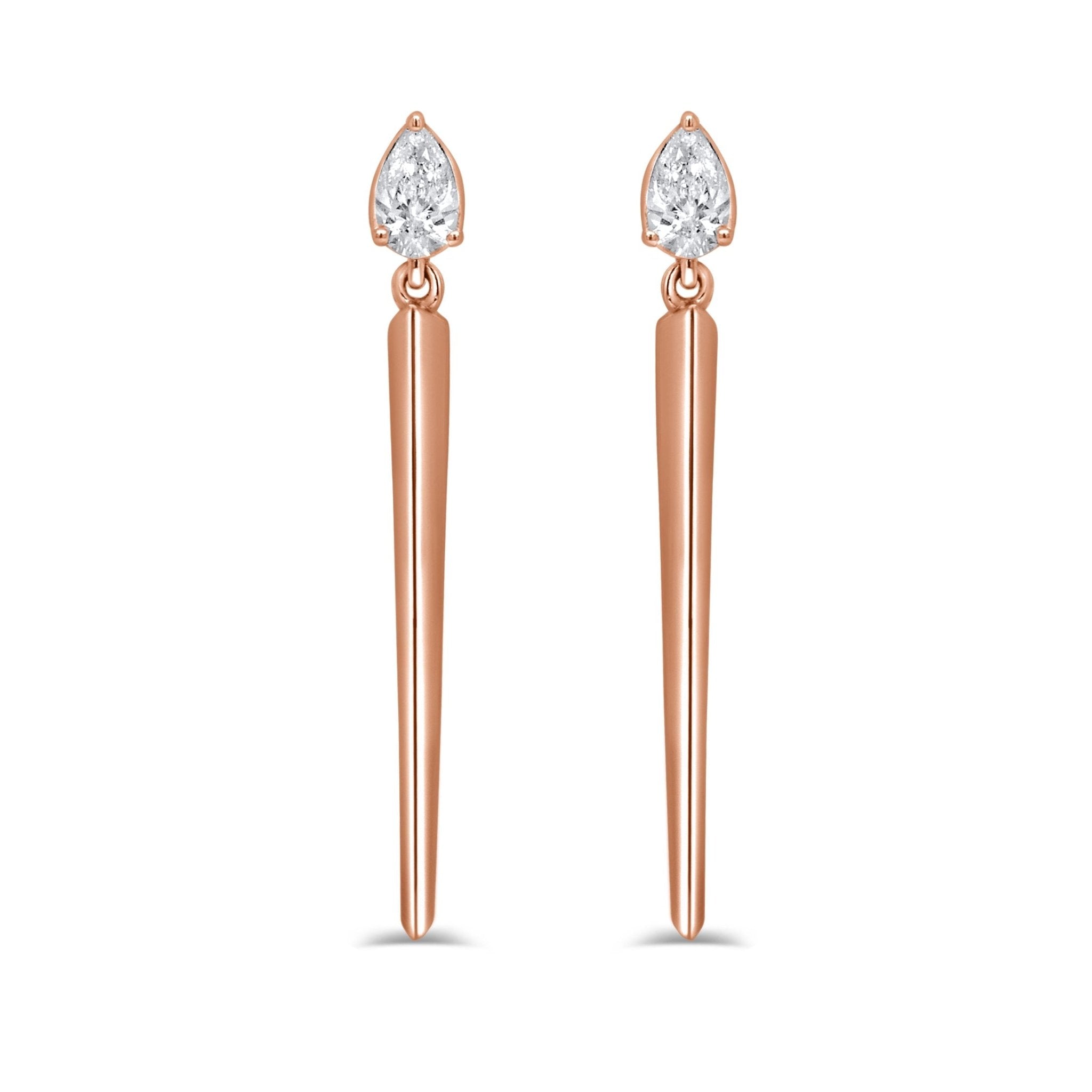 Pear - Shape Diamond Earrings