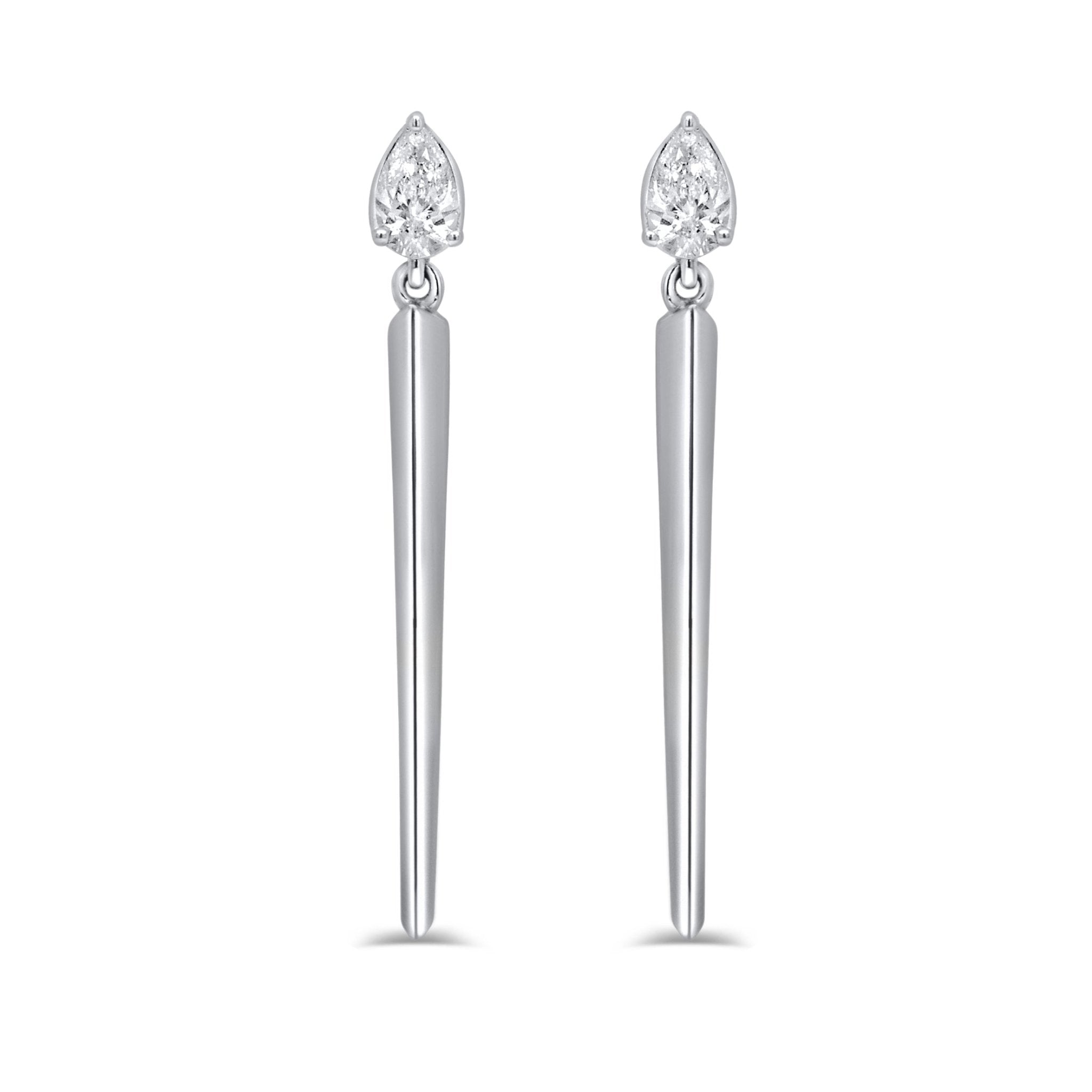 Pear - Shape Diamond Earrings