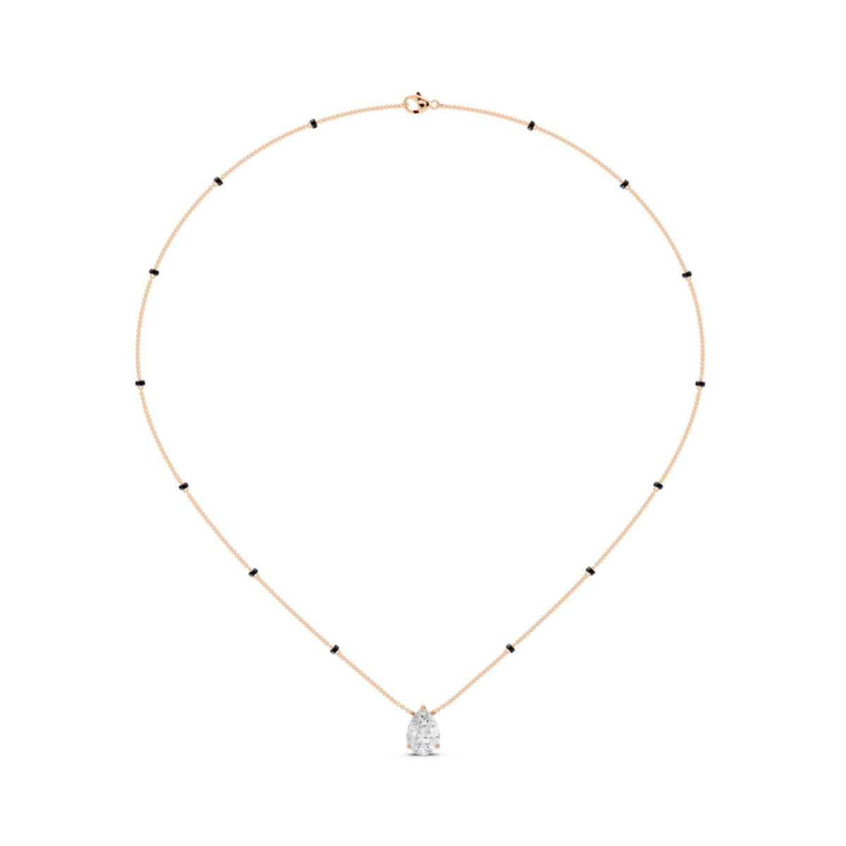 Pear Solitaire Diamond Mangalsutra