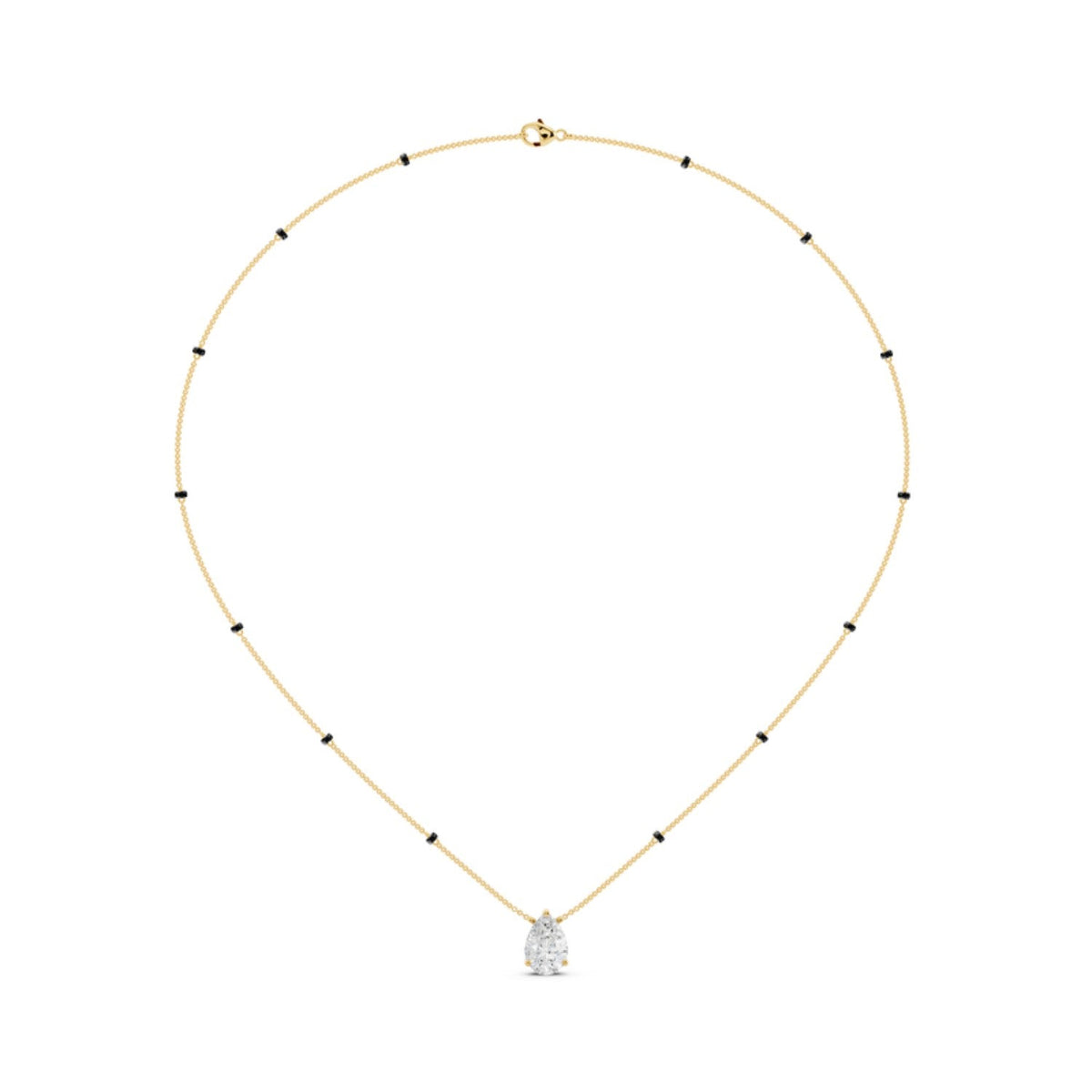 Pear Solitaire Diamond Mangalsutra