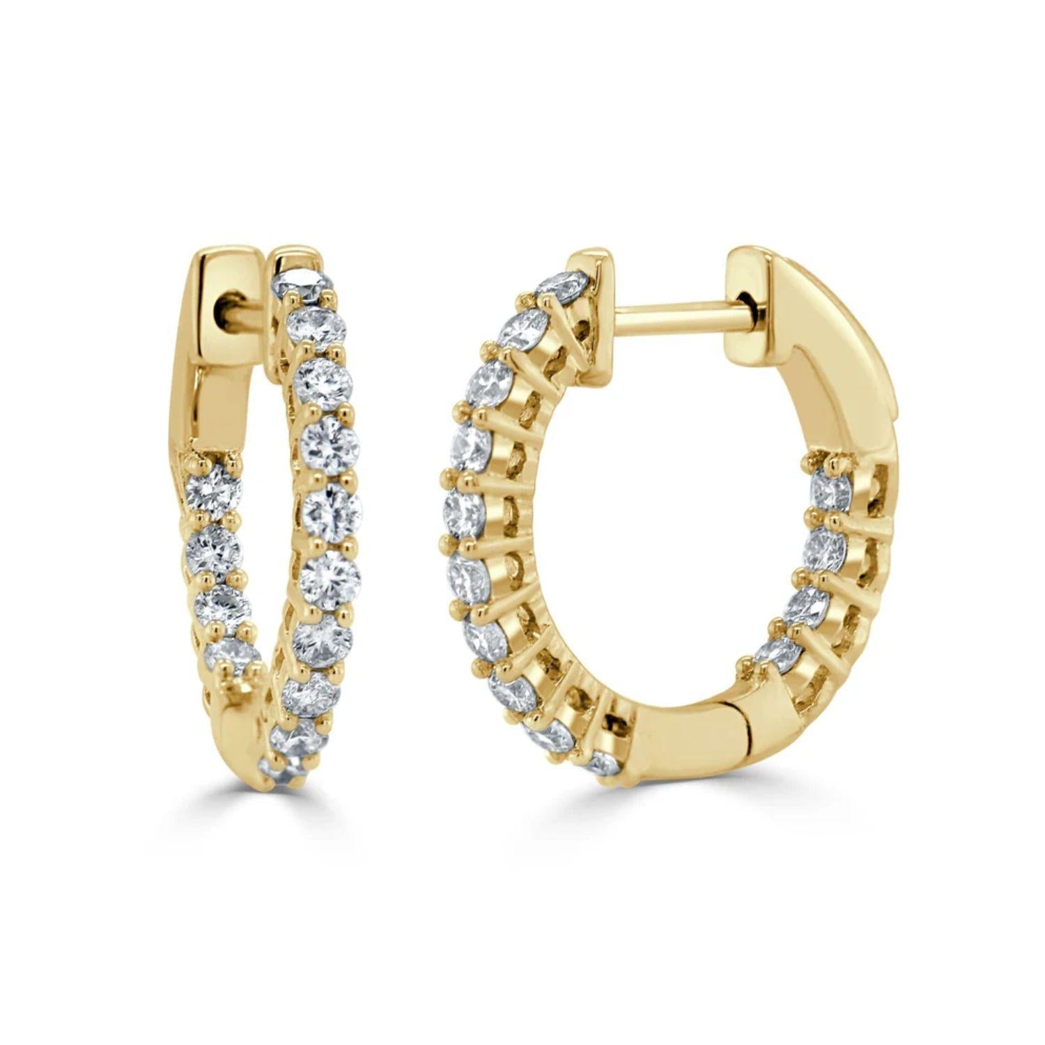Petite Diamond Hoop Earrings