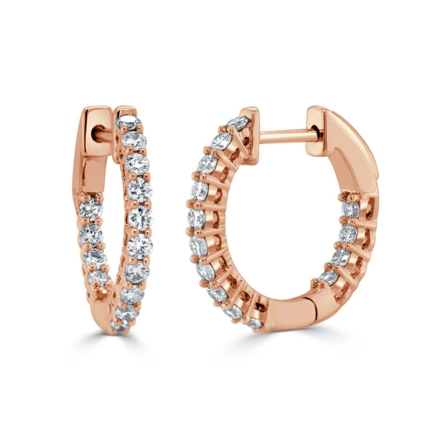 Petite Diamond Hoop Earrings