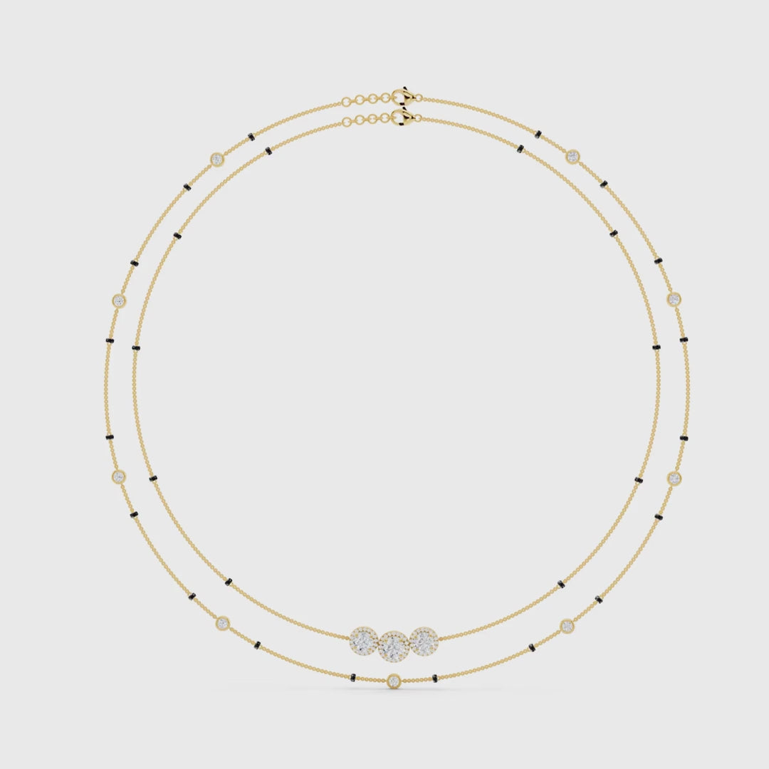 Double Strand Diamond Mangalsutra video
