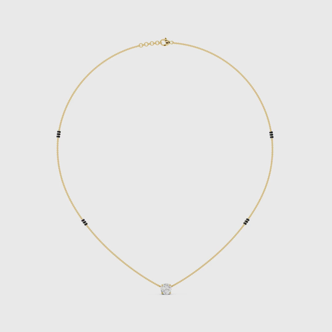 Round Solitaire Diamond Mangalsutra video