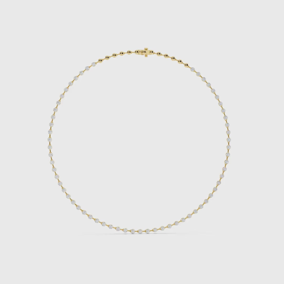 Diamond Station Tennis Necklace video