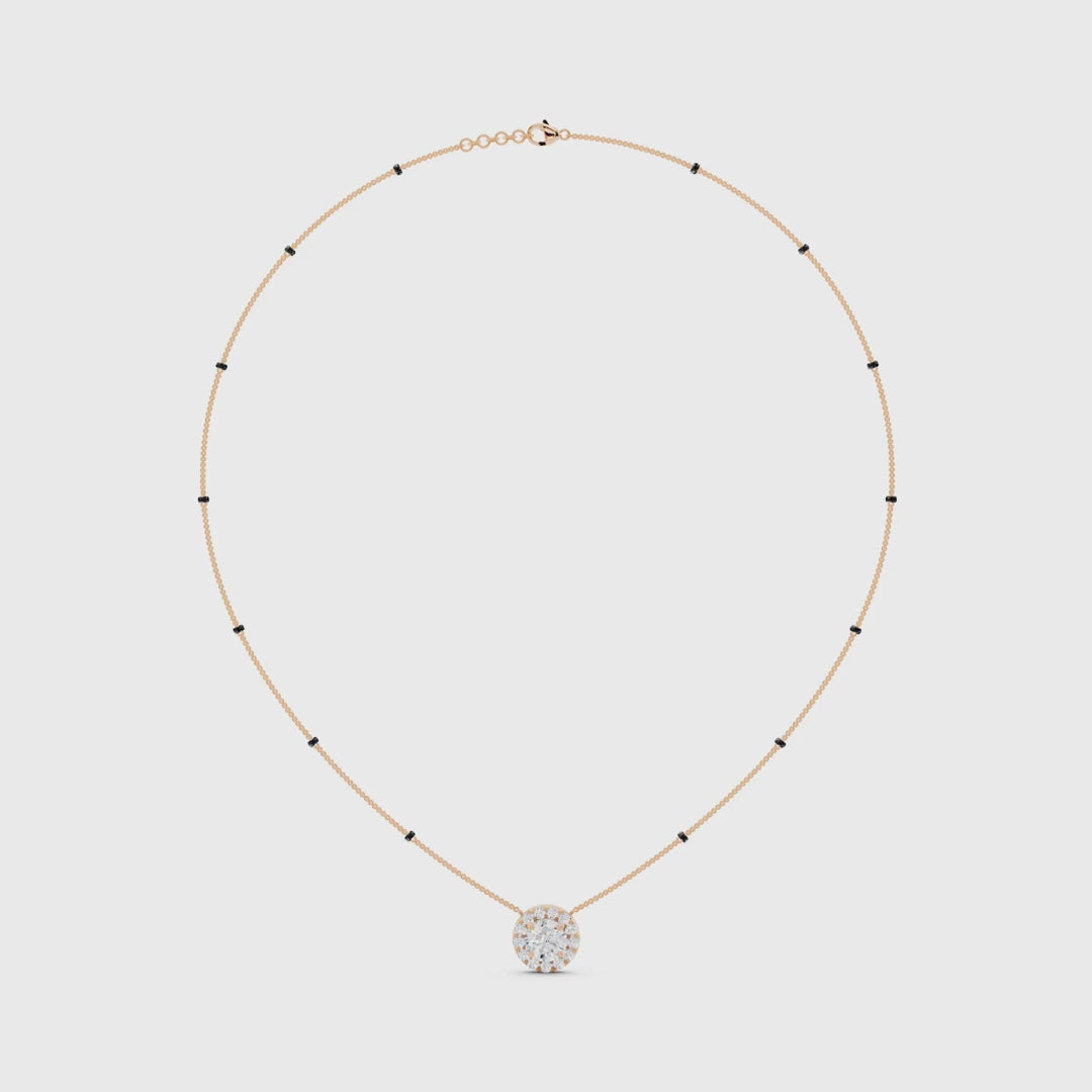 Round Halo Diamond Mangalsutra video