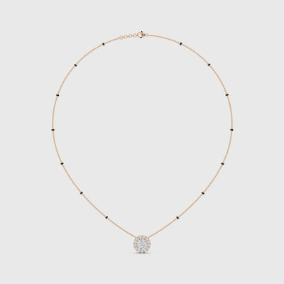 Round Halo Diamond Mangalsutra video