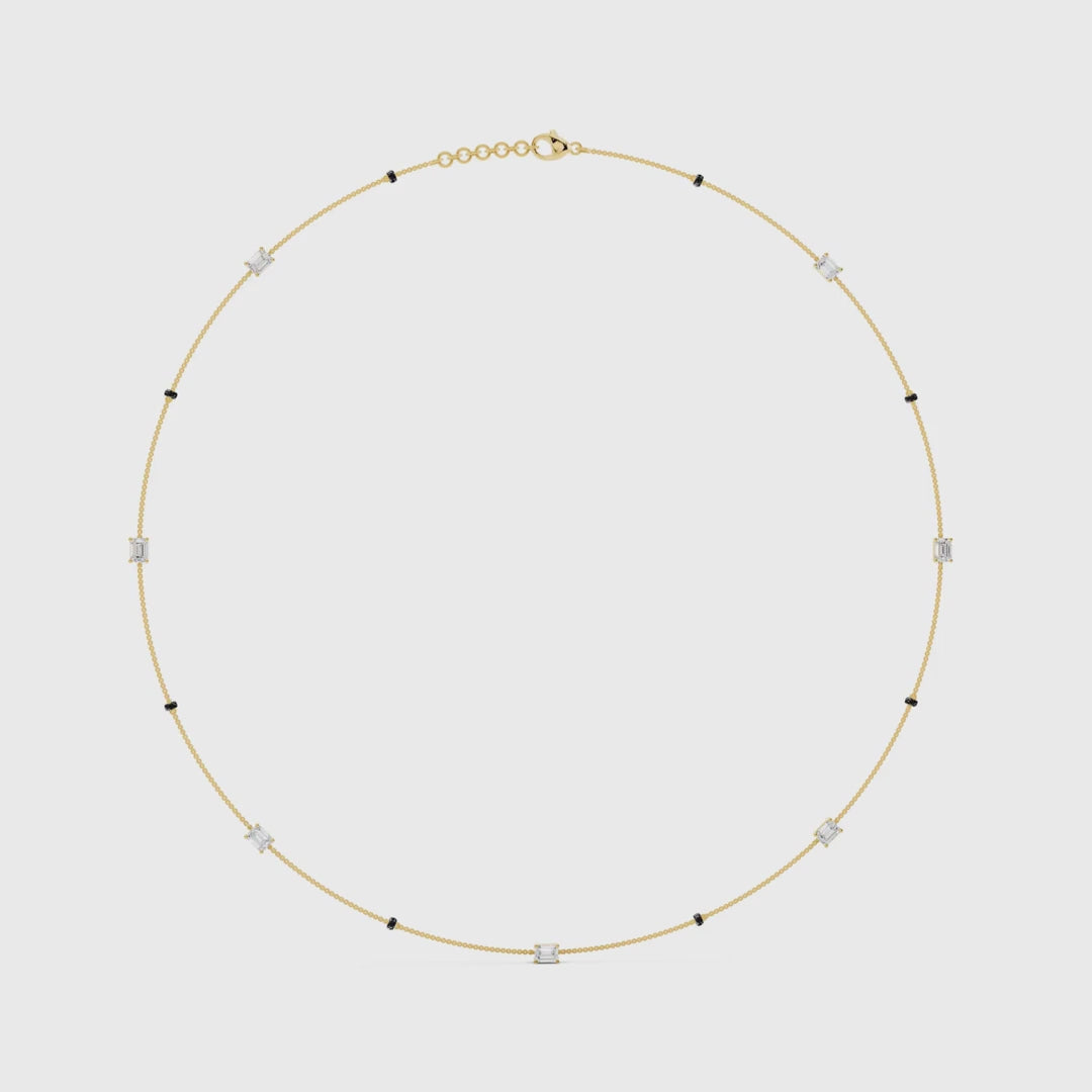Baguette Station Diamond Mangalsutra video