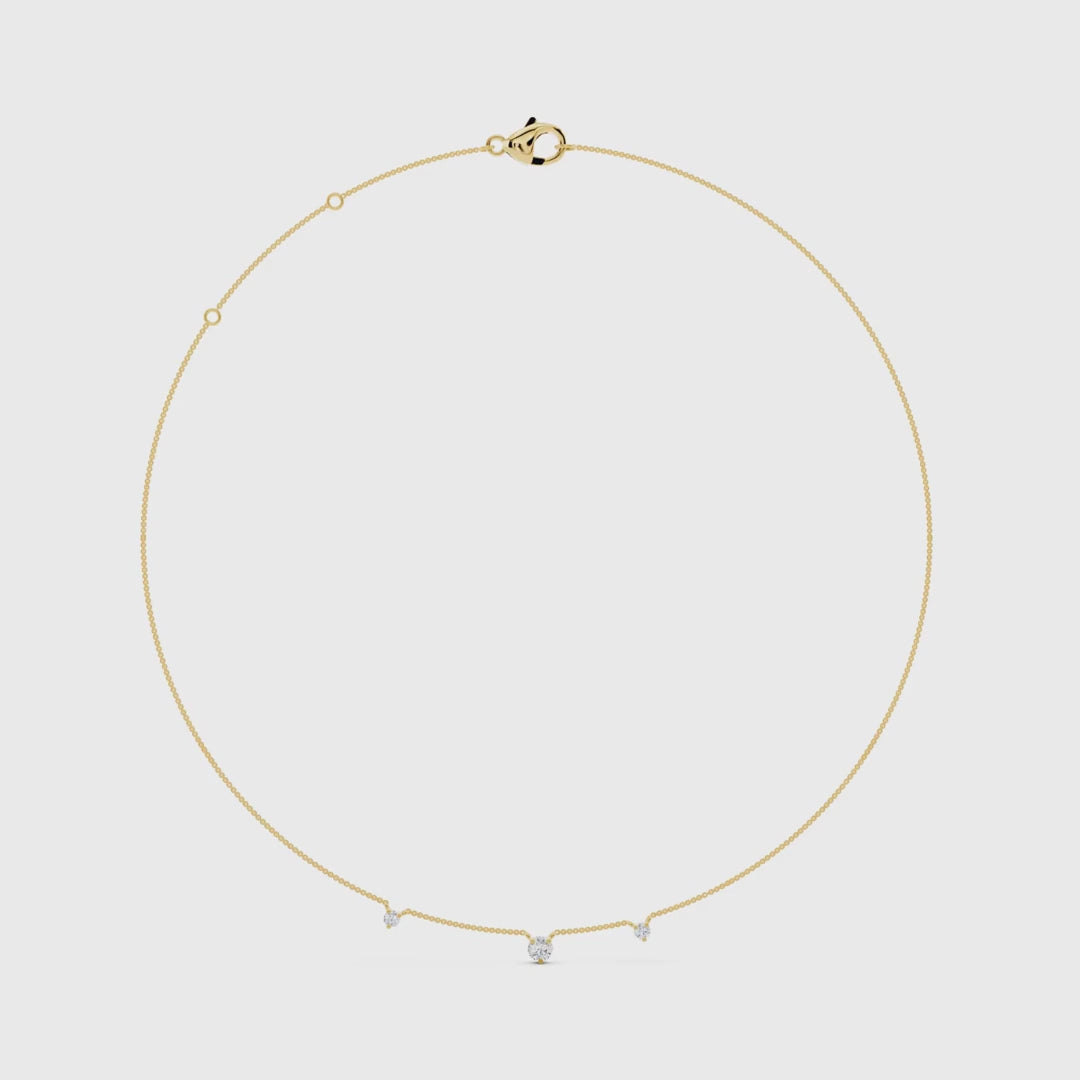 Dainty Diamond Droplet Necklace video