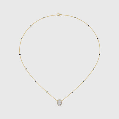 Oval Halo Diamond Mangalsutra video