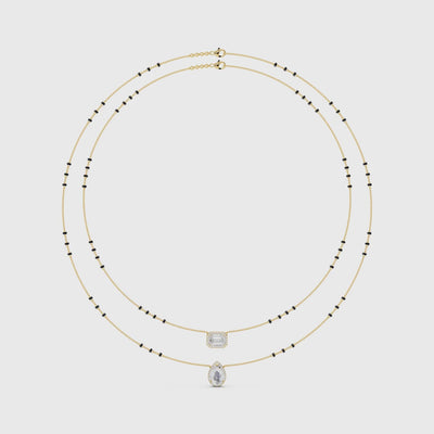 Double Strand Emerald and Pear Mangalsutra video