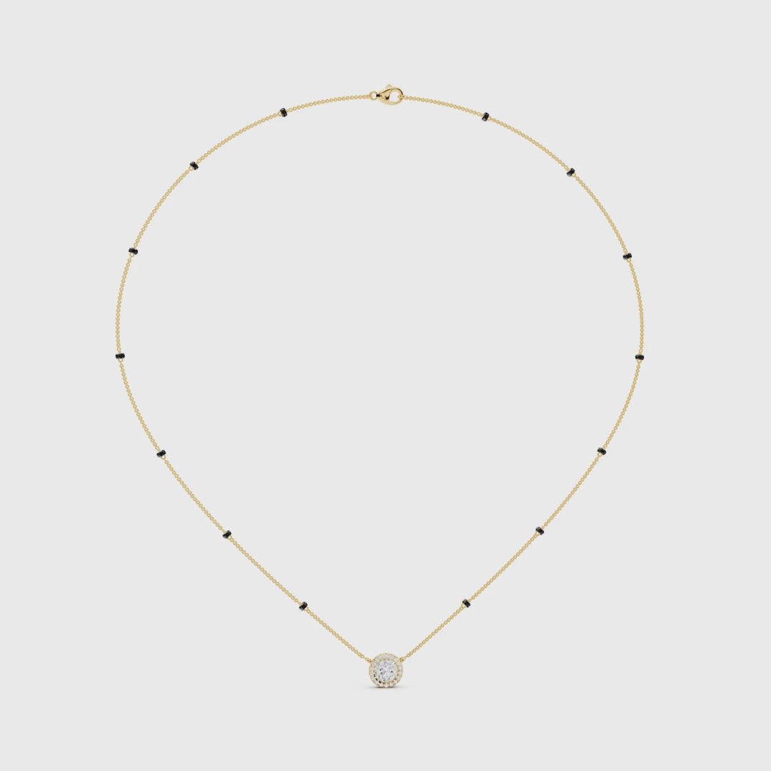 Petite Round Diamond Mangalsutra video