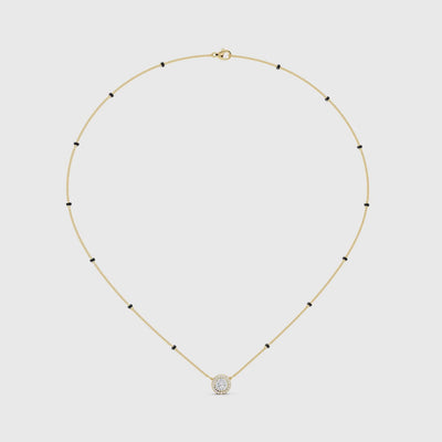 Petite Round Diamond Mangalsutra video