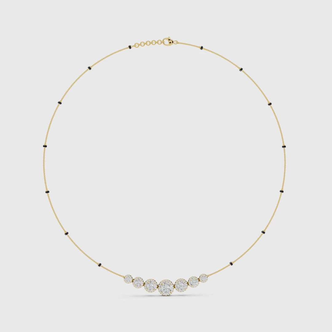 Graduated Bezel Diamond Mangalsutra video