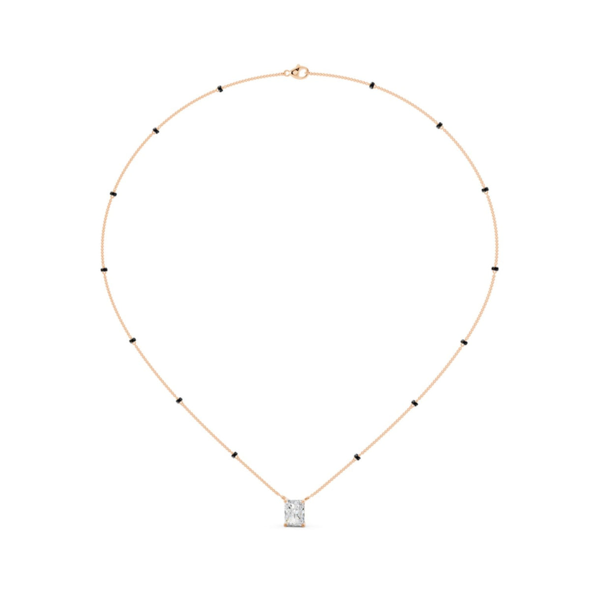 Radiant Cut Diamond Mangalsutra