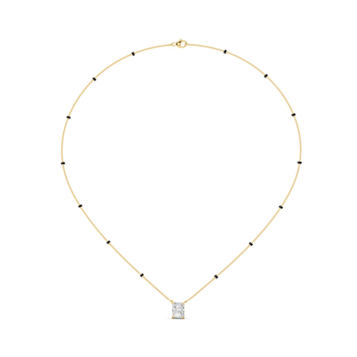 Radiant Cut Diamond Mangalsutra