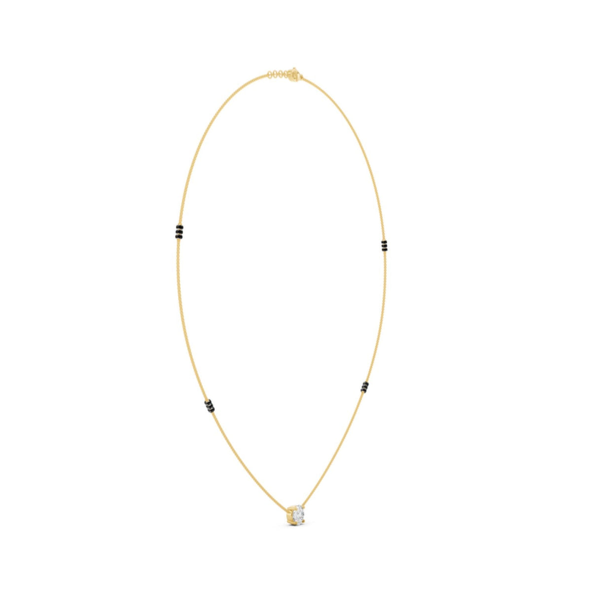 Round Solitaire Diamond Mangalsutra