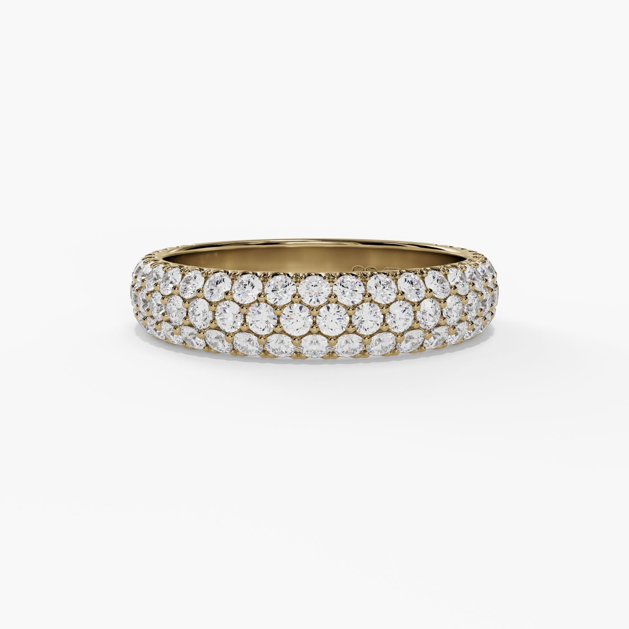 Shimmer Edit Pave Diamond Band