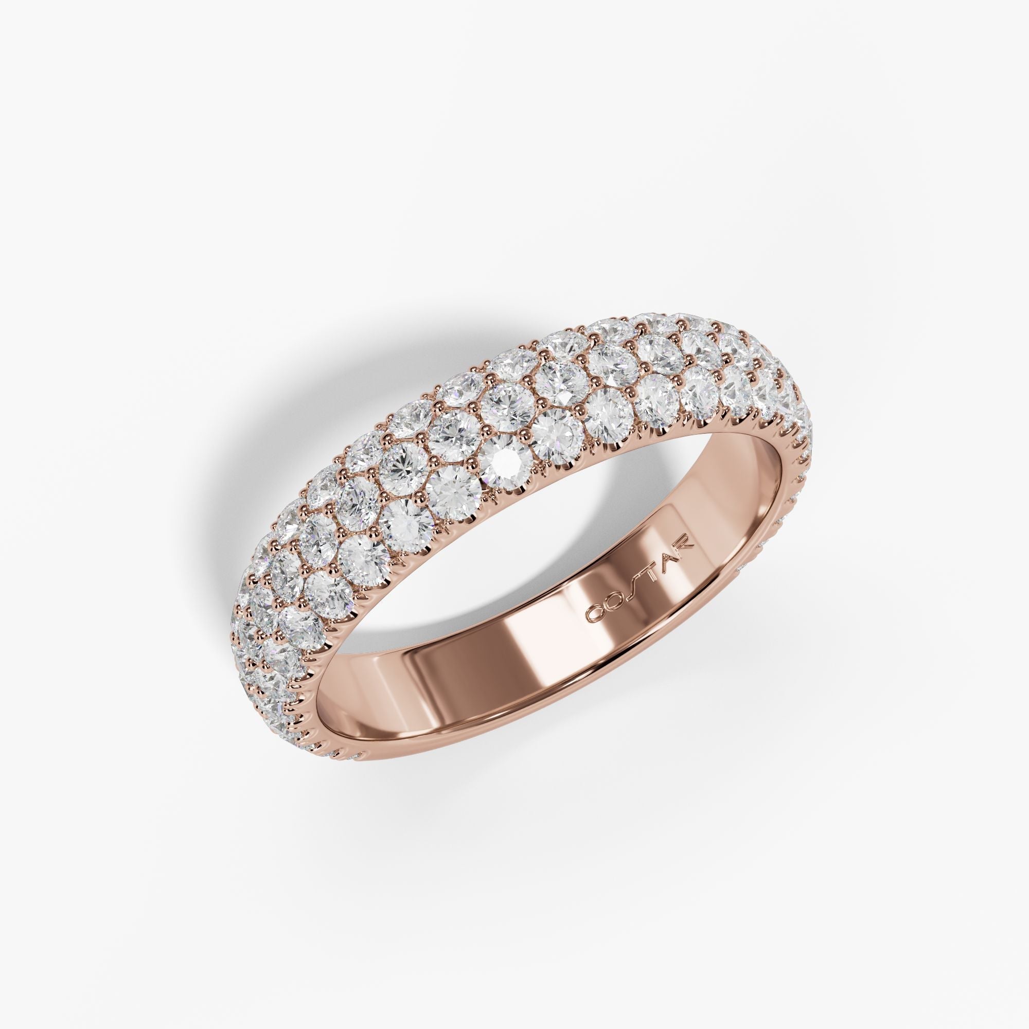 Shimmer Edit Pave Diamond Band