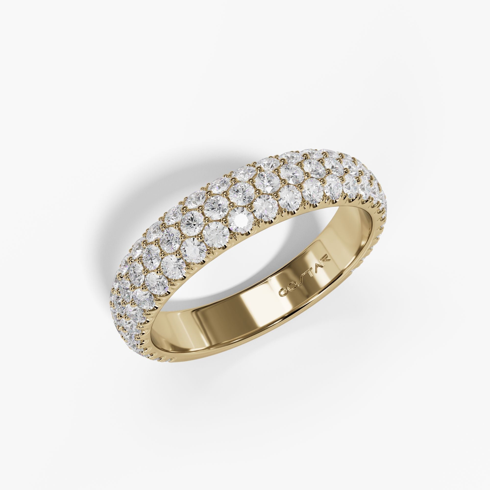 Shimmer Edit Pave Diamond Band