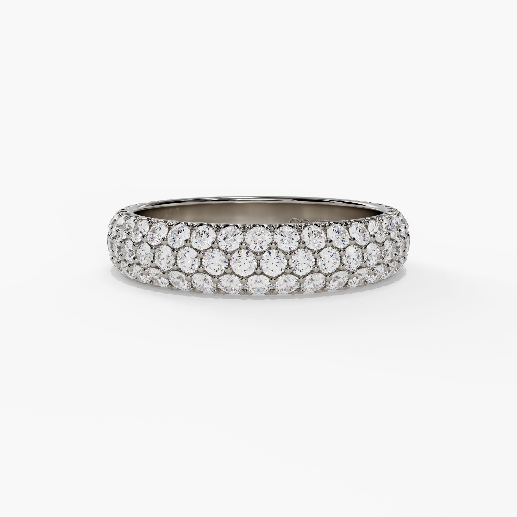 Shimmer Edit Pave Diamond Band