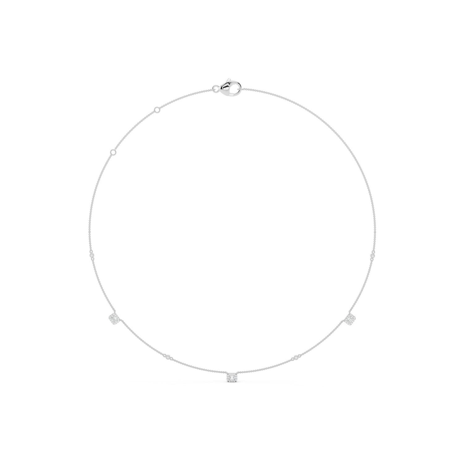 Signature Emerald Halo Necklace