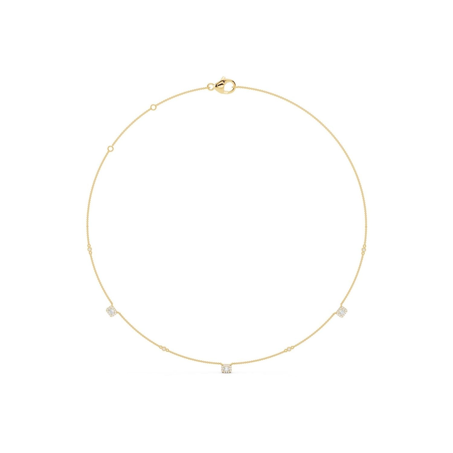 Signature Emerald Halo Necklace