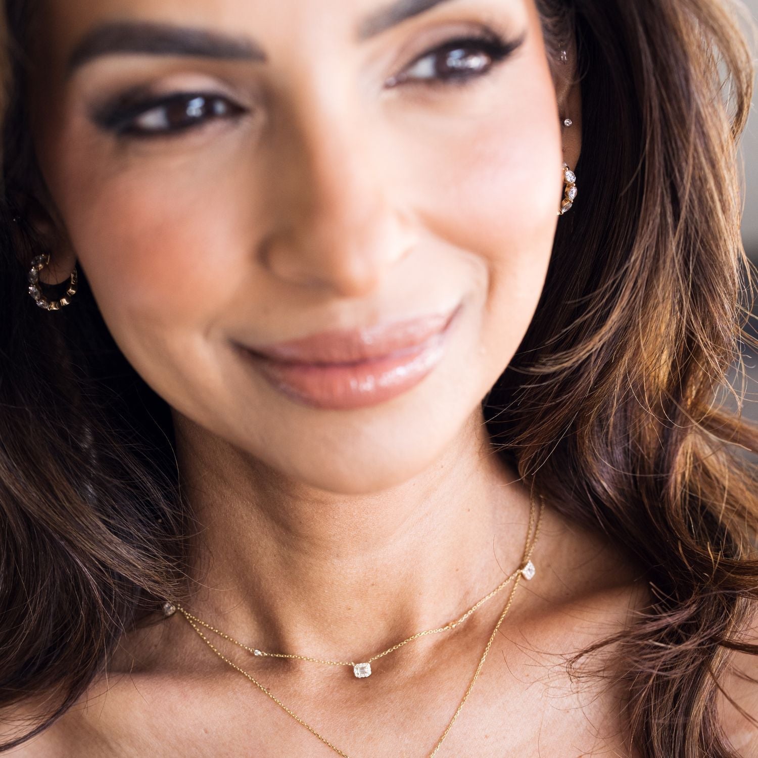 Signature Emerald Halo Necklace