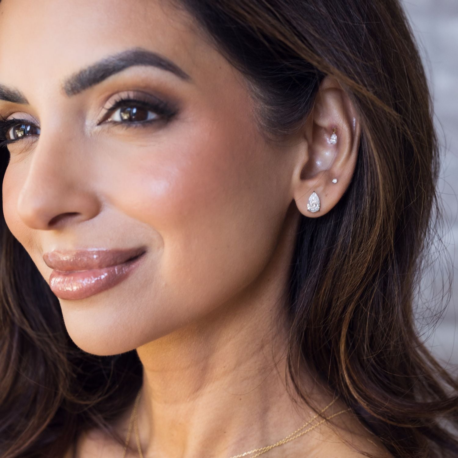 Signature Pear Stud Earrings