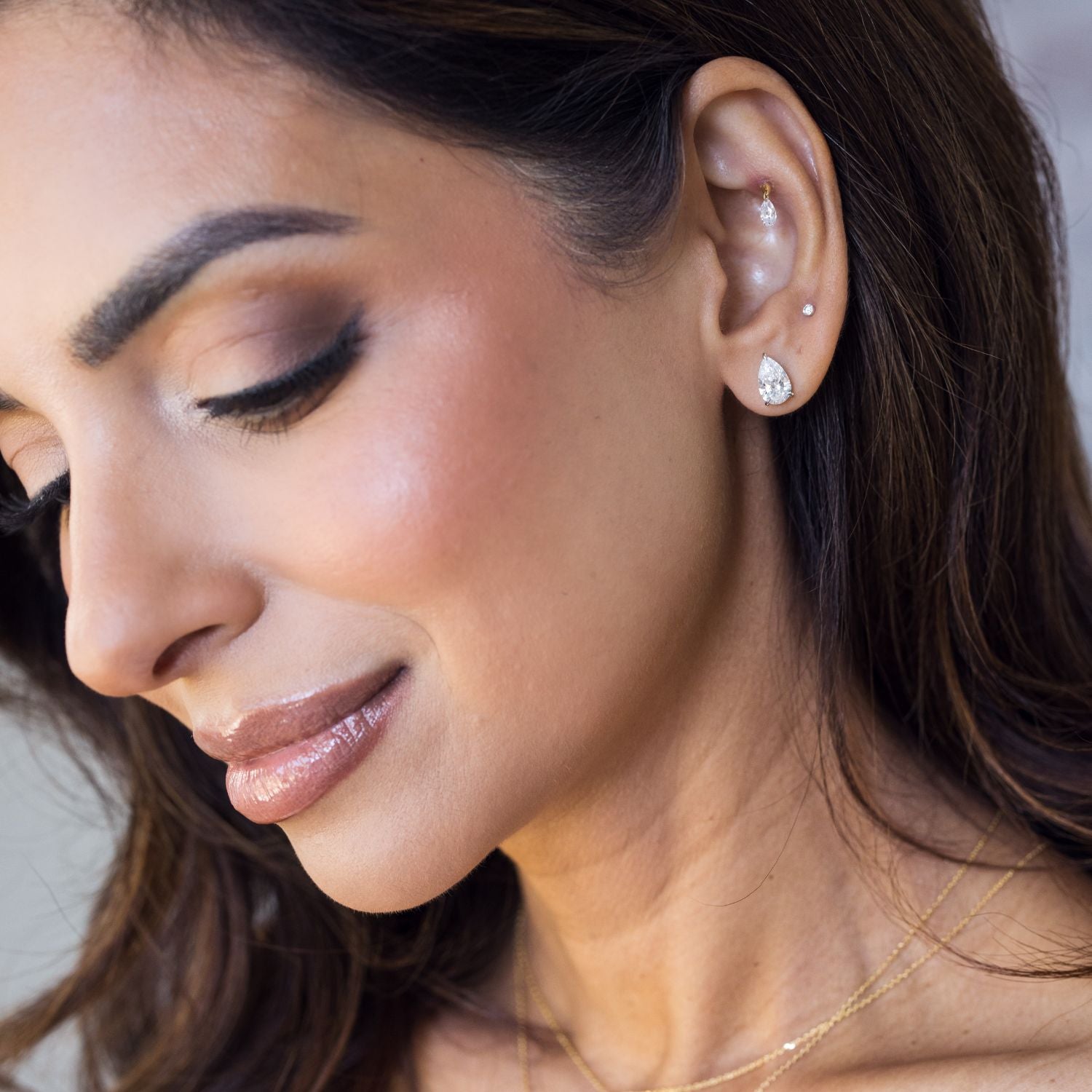 Signature Pear Stud Earrings