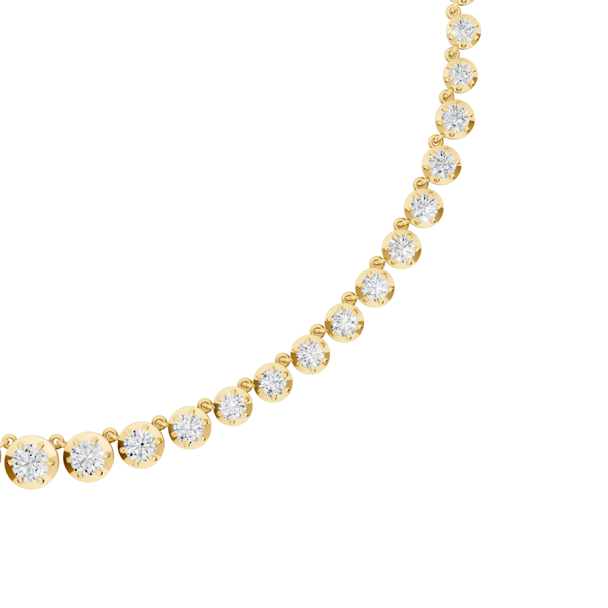 Prong Lab-Grown Diamond Riviera Necklace