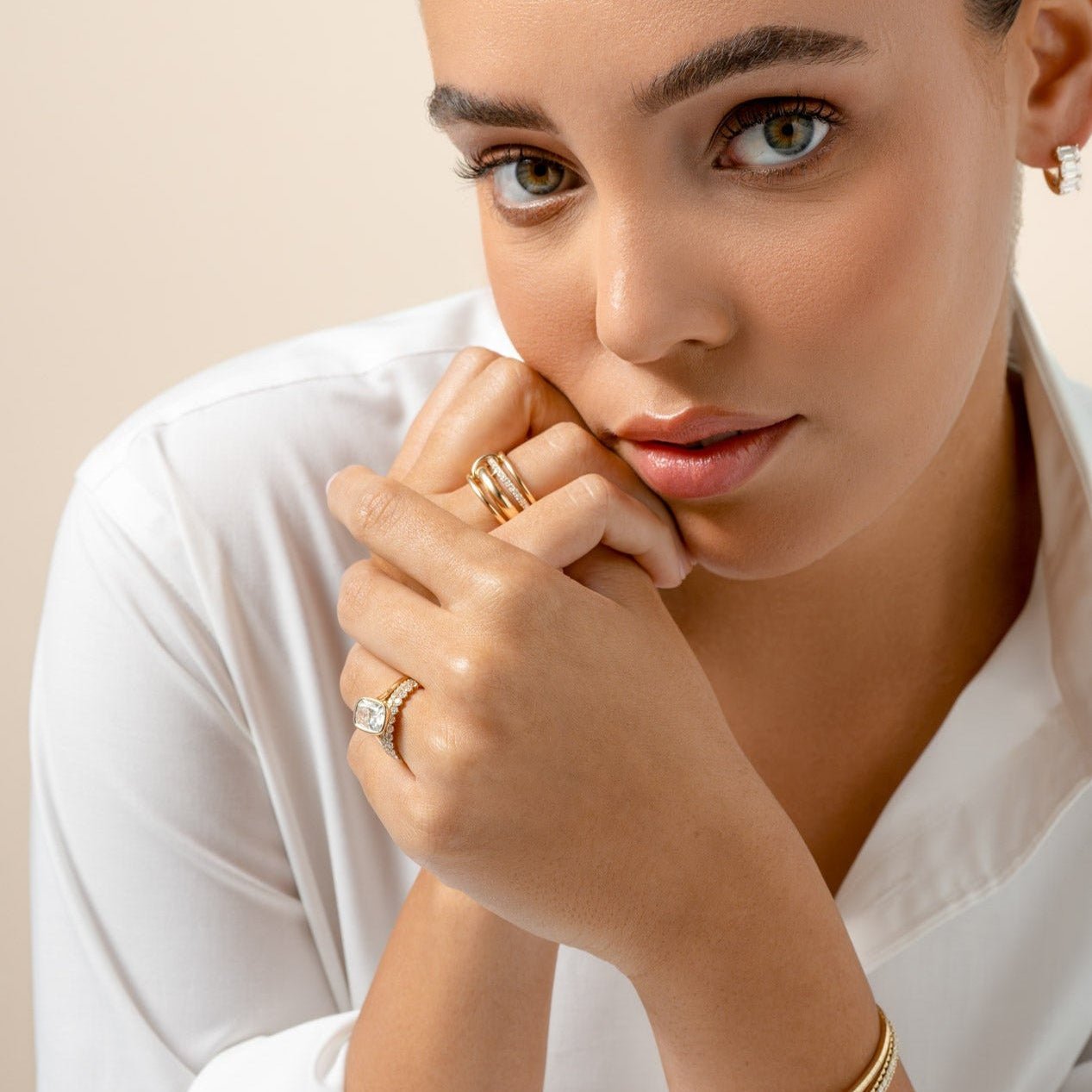 The Golden Frame Engagement Ring