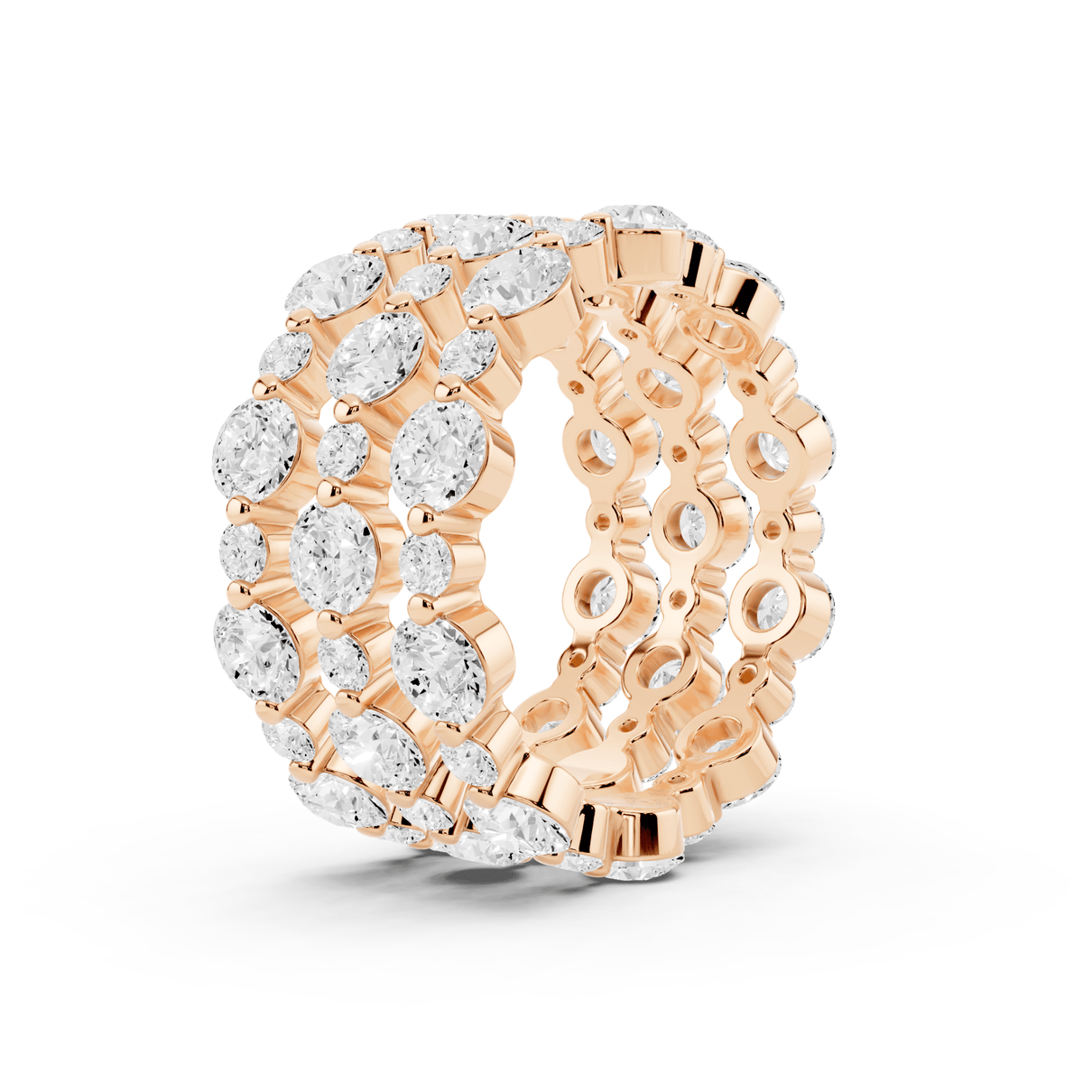Bubble Lab-Grown Diamond Eternity Bands, Set of Three