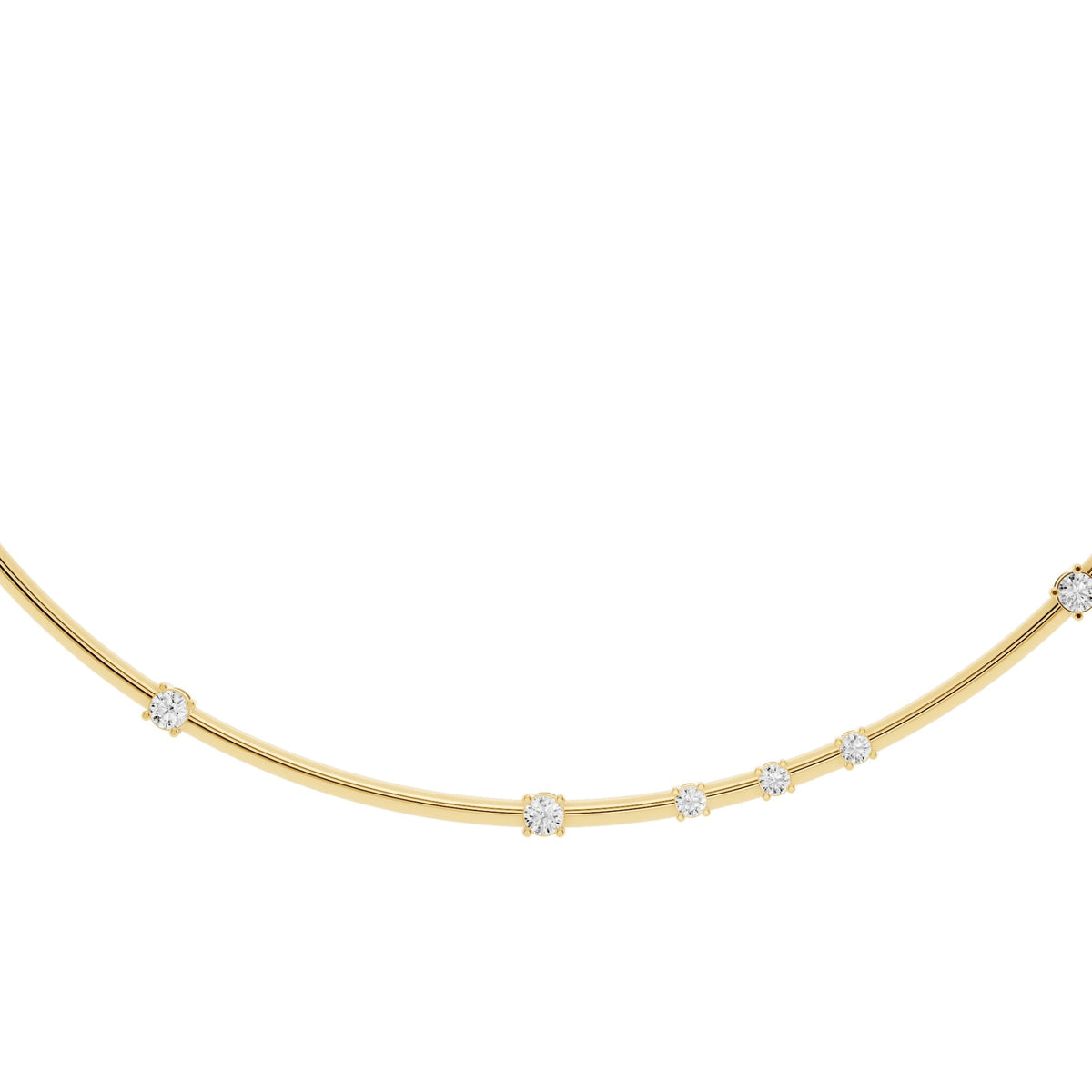 Three-Station Lab-Grown Diamond Collar Necklace